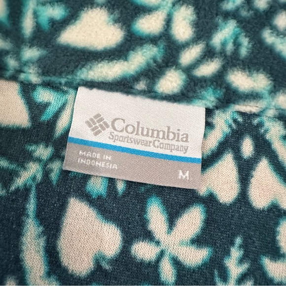Columbia Teal Glacier IV Print 1/2 Zip-up Fleece Sweater Womens Medium NWT - Picture 6 of 10